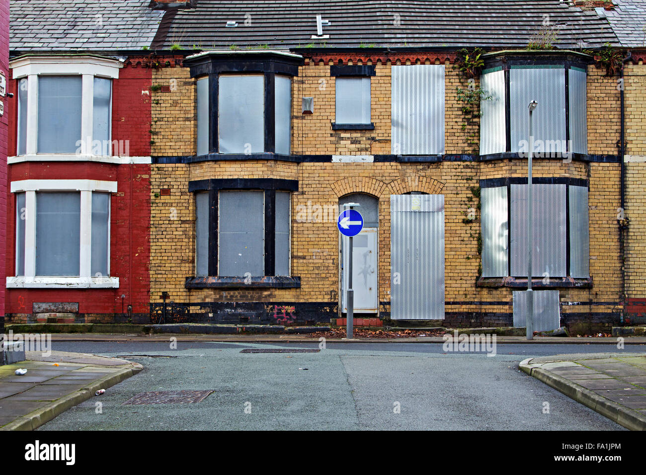 Derelict terraced houses in Wavertree Liverpool being offered for sale