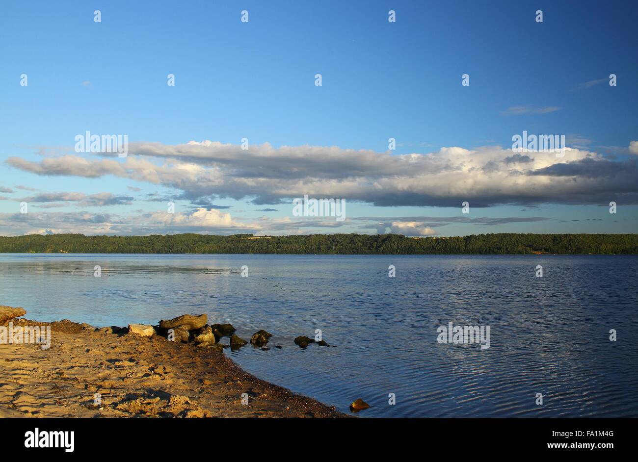 The Volga River near the settlement Yurino. Russia, Republic of Mari El Stock Photo