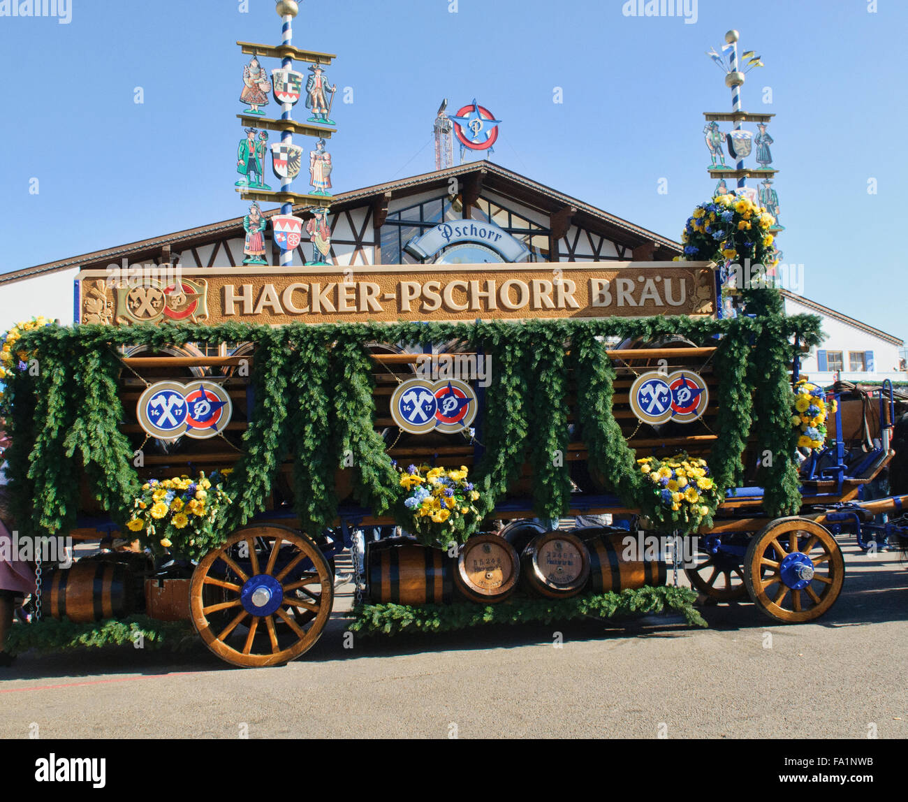 Beer kegs in the Oktoberfest in Munich, Germany Stock Photo Alamy