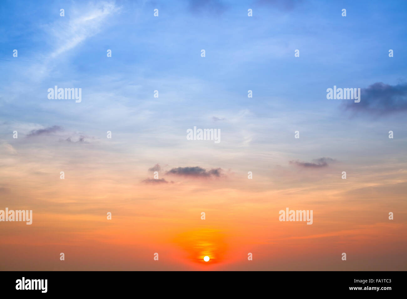 Before sunset beautiful blue sky Stock Photo Alamy