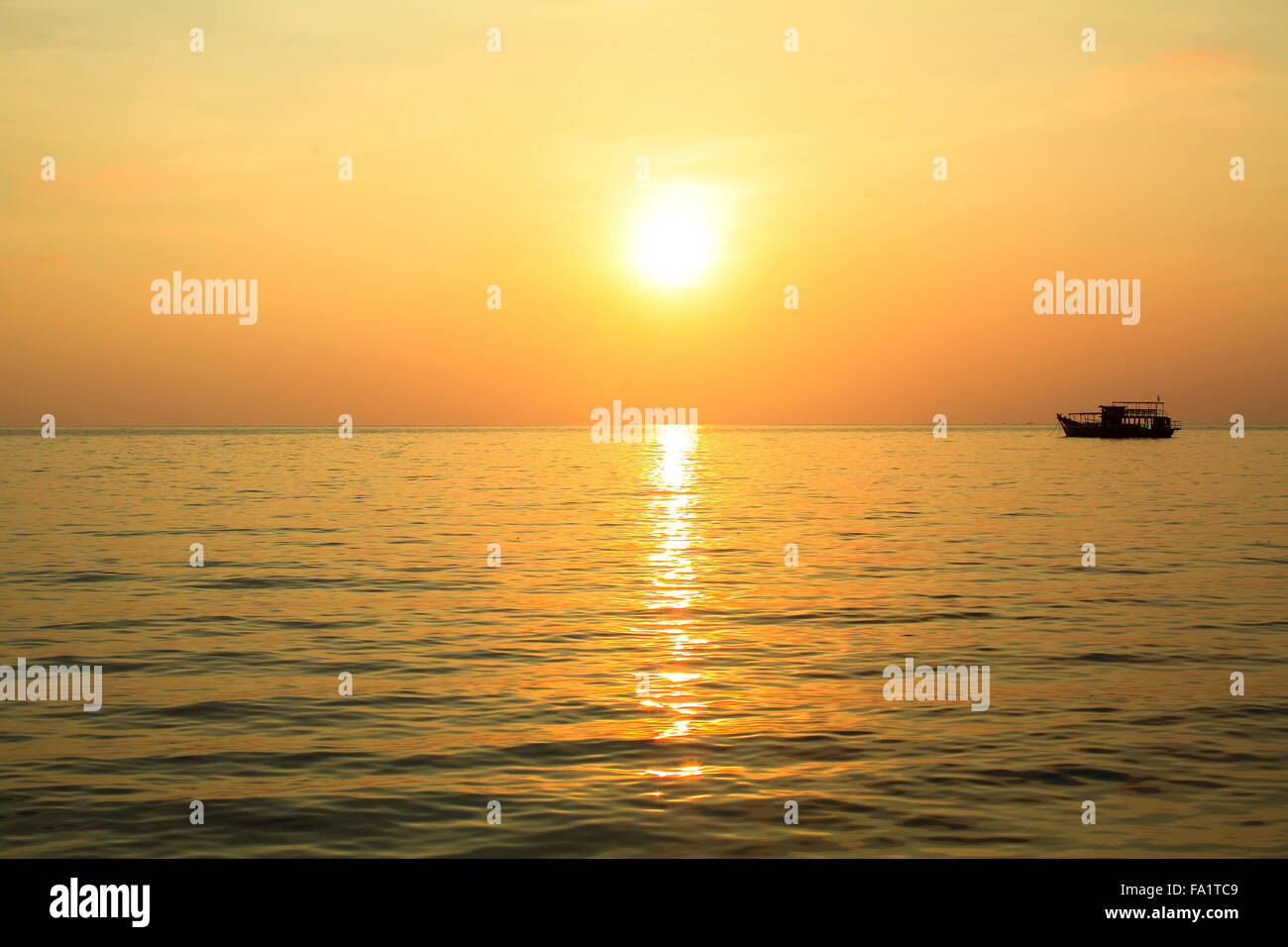 A wonderful sunset at Sea Stock Photo - Alamy