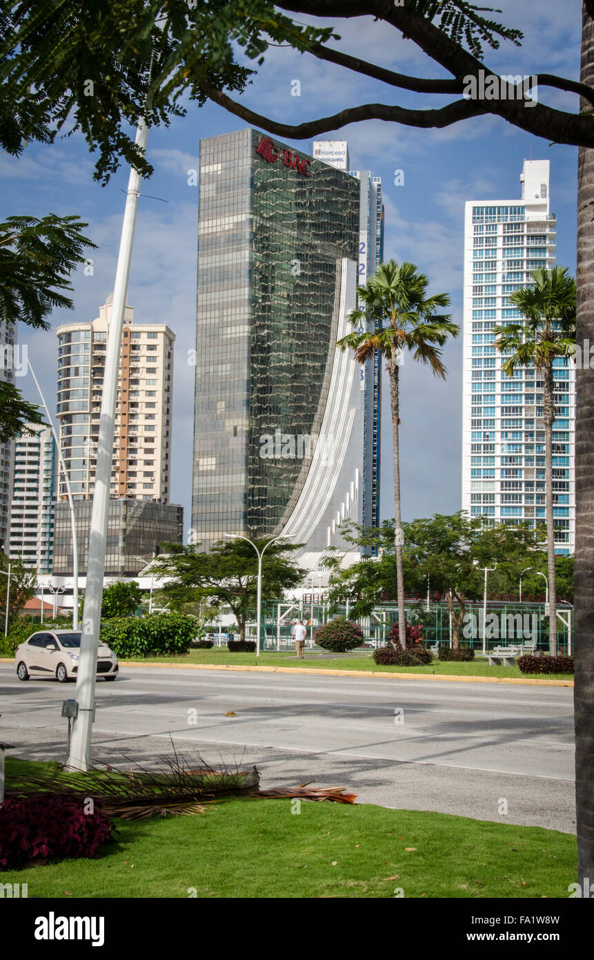 BAC Building and Apartments, Panama City, Central America Stock Photo