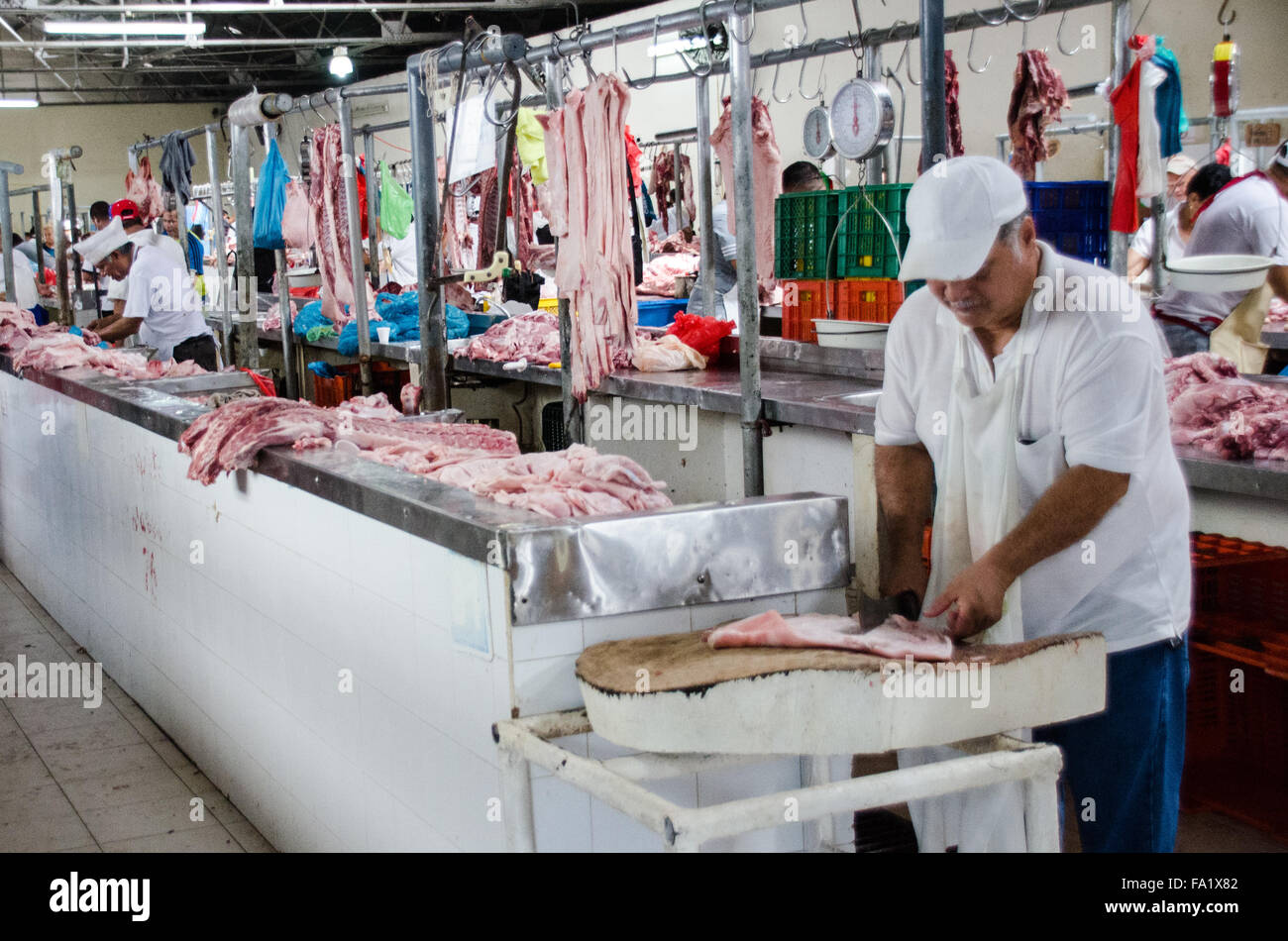 Meat Market, Old City, Panama City Stock Photo Alamy