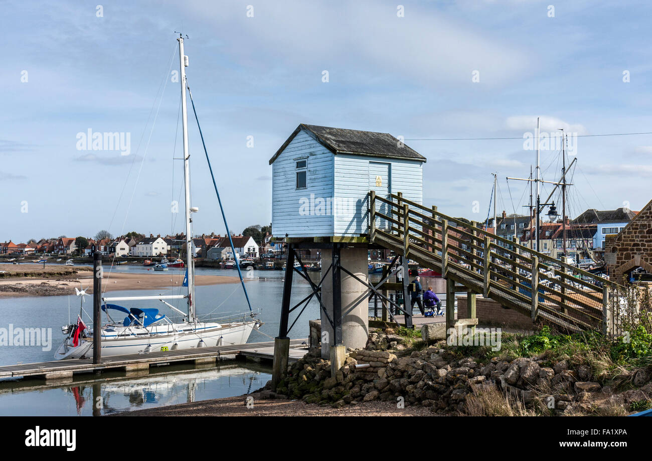 Tide Recorder Station Wells next the sea Norfolk Stock Photo