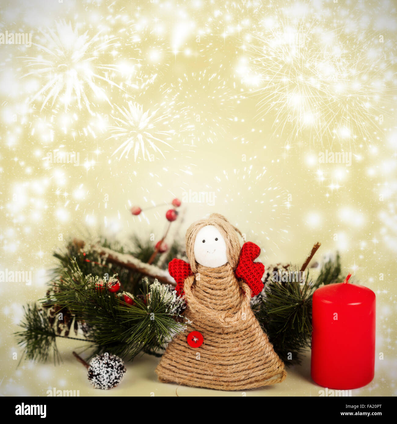 vintage christmas decoration with handmade angel figurine stock image - Handmade Angels Christmas Decorations vintage christmas decoration with handmade angel figurine stock image - Handmade Angels Christmas Decorations