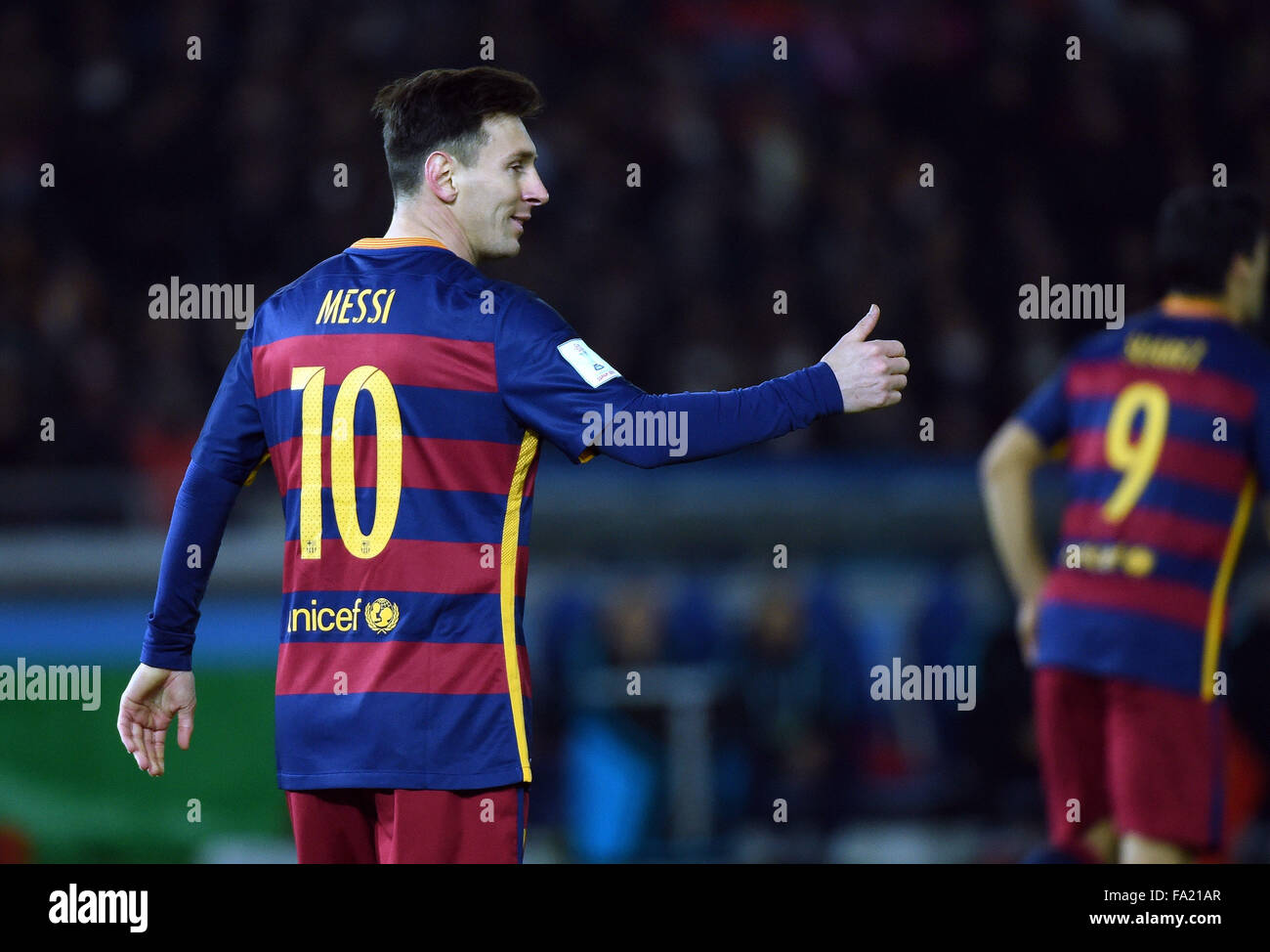 Yokohama Japan 20th Dec 2015 Lionel Messi Of Barcelona Reacts
