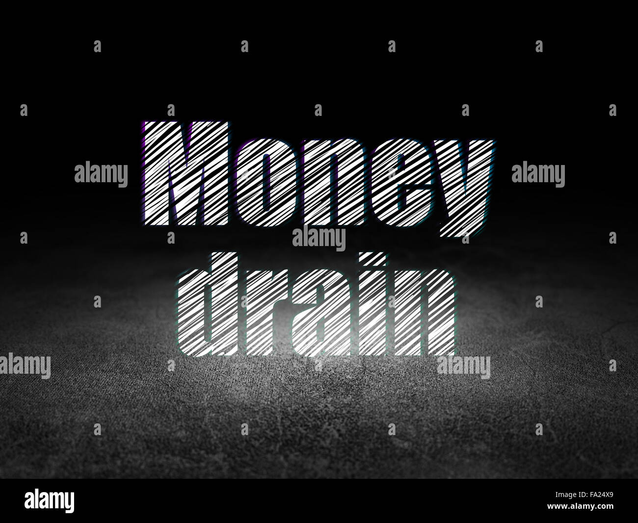 Banking concept Money Drain in grunge dark room Stock Photo Alamy