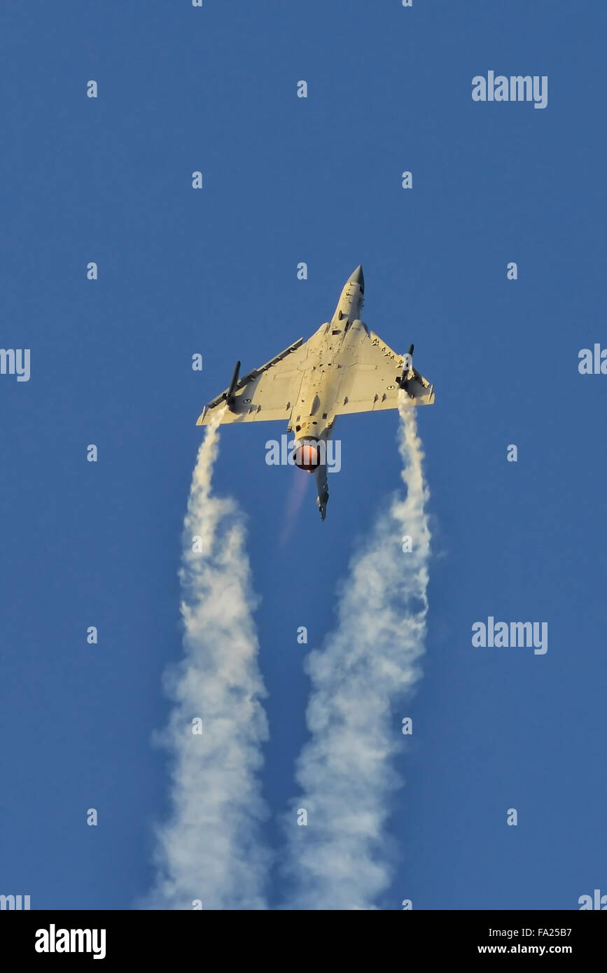 Dassault Mirage 2000 at Air Show 2015 in Al Ain, UAE Stock Photo