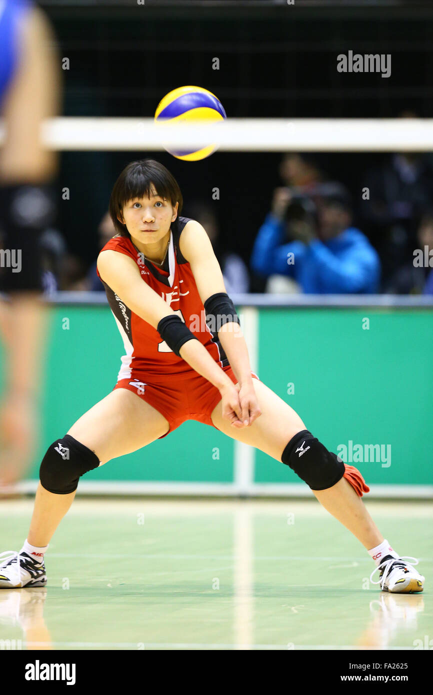 Tokyo, Japan. 19th Dec, 2015. Sarina Koga (NEC) Volleyball : 2015 Emperor's Cup and Empress's Cup All Japan Volleyball Championship women's match between NEC Red Rockets - PFU BlueCats at Tokyo Metropolitan Gymnasium, in Tokyo, Japan . © Shingo Ito/AFLO SPORT/Alamy Live News Stock Photo