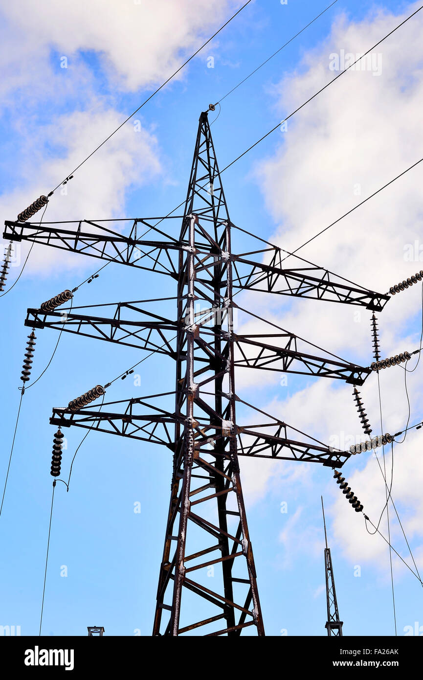 High voltage electric pole hi res stock photography and images Alamy