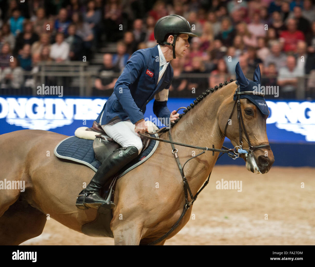 London UK. 20th December 2015. The Longines FEI World Cup. Scott