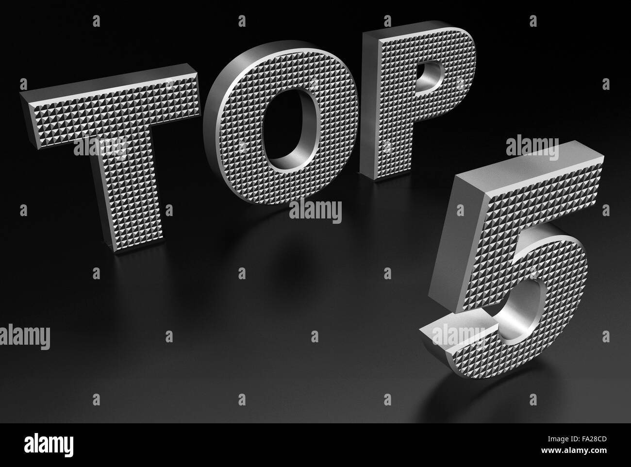 Computer generated image with text TOP 5 Stock Photo Alamy