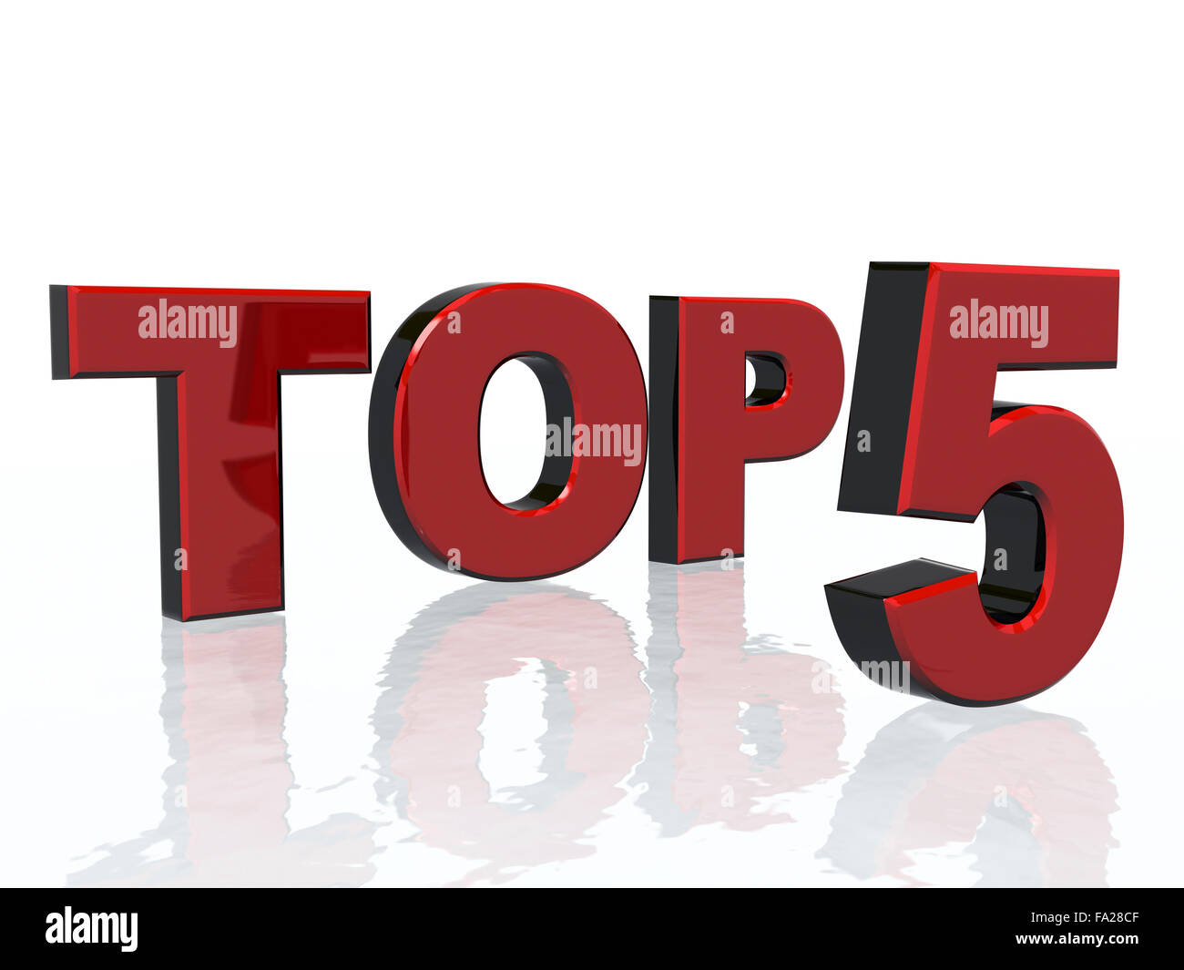 Computer generated image with text TOP 5 Stock Photo Alamy