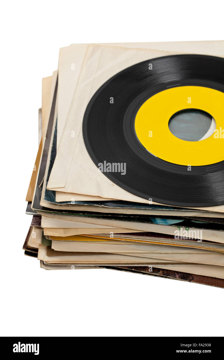 Old Vinyl records stack Stock Photo - Alamy