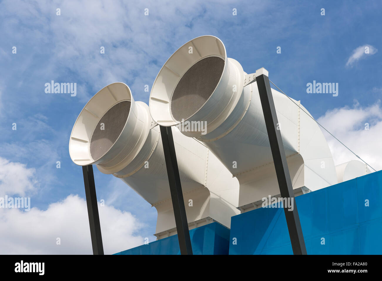 Ventilation shafts of centre Pompidou in Paris, France Stock Photo