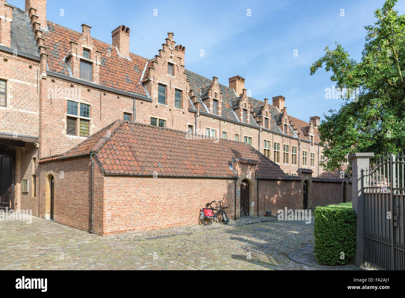 ANTWERP, BELGIUM AUG 13 Beguinage with old historic houses on August