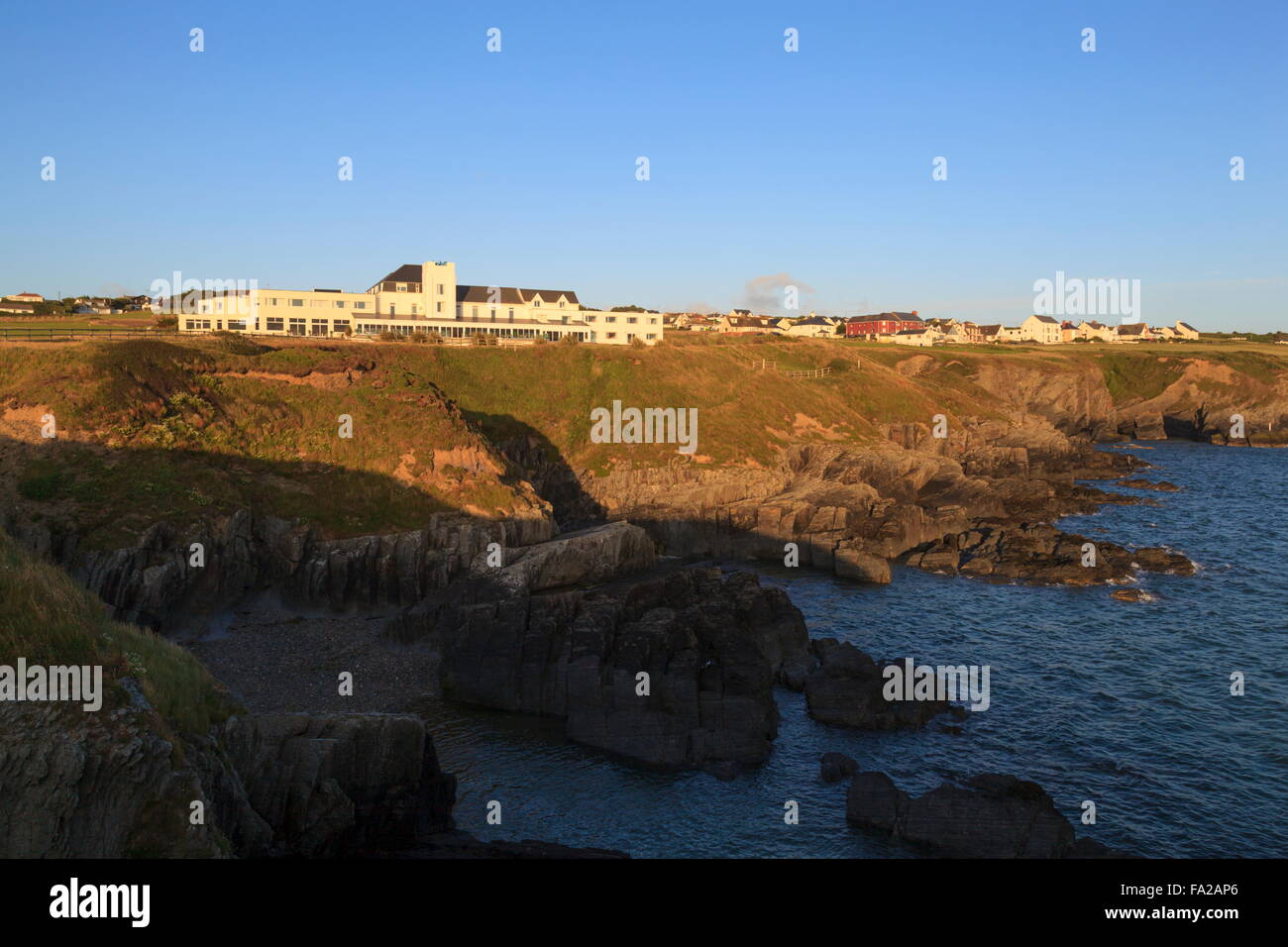 The Cliff Hotel At Gwbert on Sea on a pleasant Summers evening Stock Photo