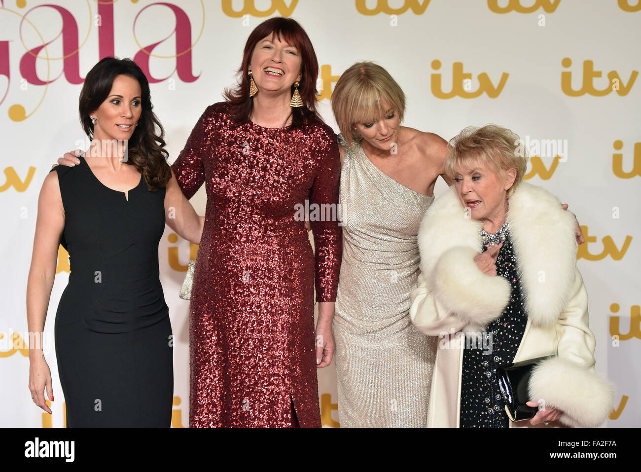 ITV Gala held at the London Palladium - Arrivals.  Featuring: Andrea McLean, Janet Street-Porter,  Gloria Hunniford, Jane Moore Where: London, United Kingdom When: 19 Nov 2015 Stock Photo