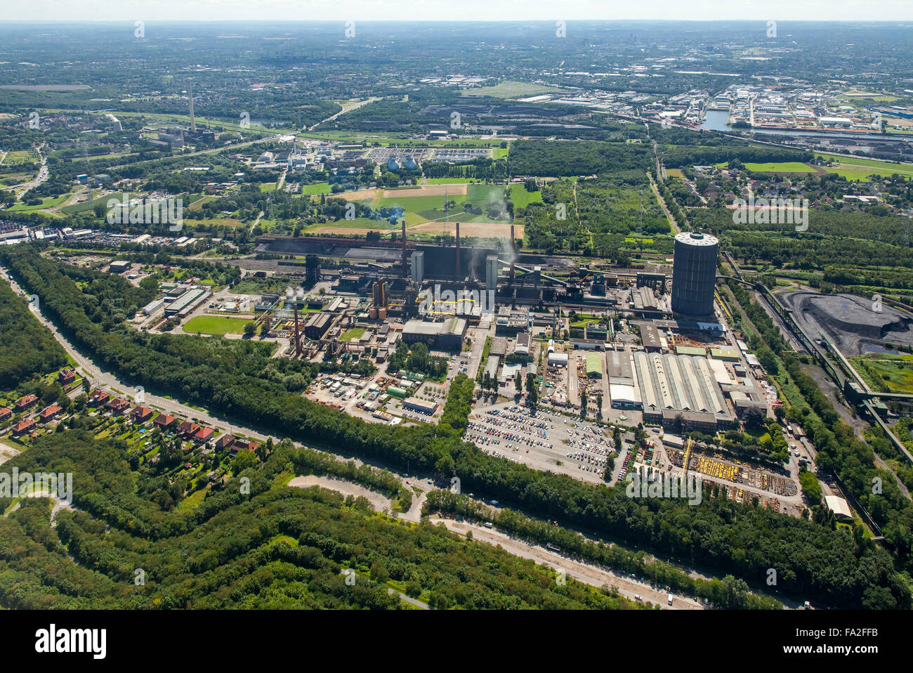 Aerial view, coking and Prosper in Bottrop, RAG, Ruhrkohle, mining, Bottrop, Ruhr region, North Rhine Westphalia, Germany Stock Photo