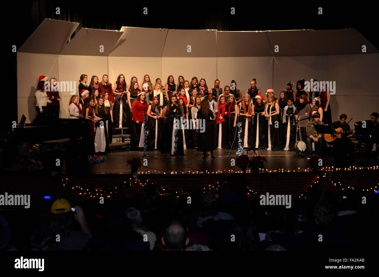 Ahigh school Christmas Concert, Stock Photo