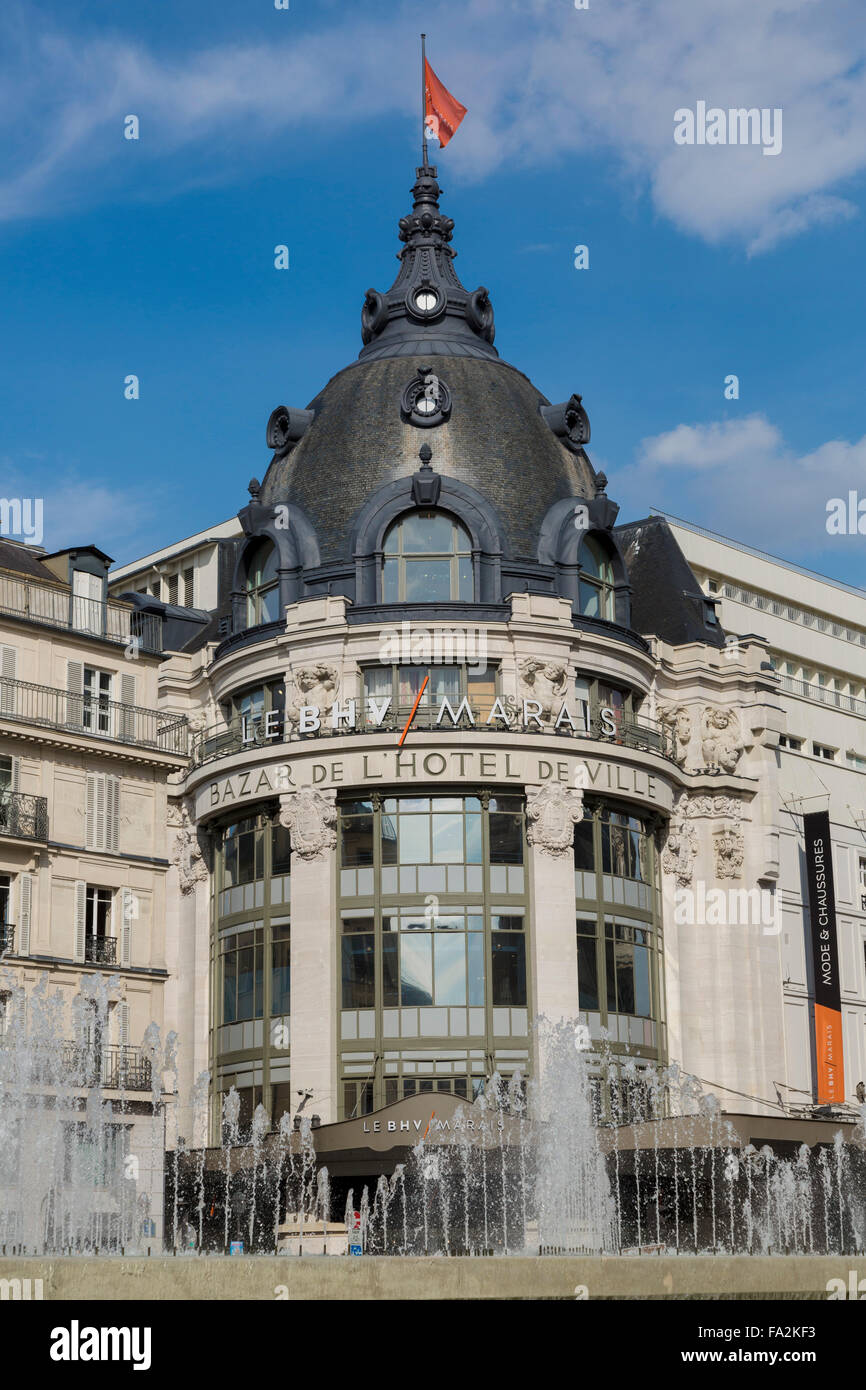 Bazar de l'Hôtel de Ville - famous department store in central Paris, also  known as BHV Stock Photo - Alamy