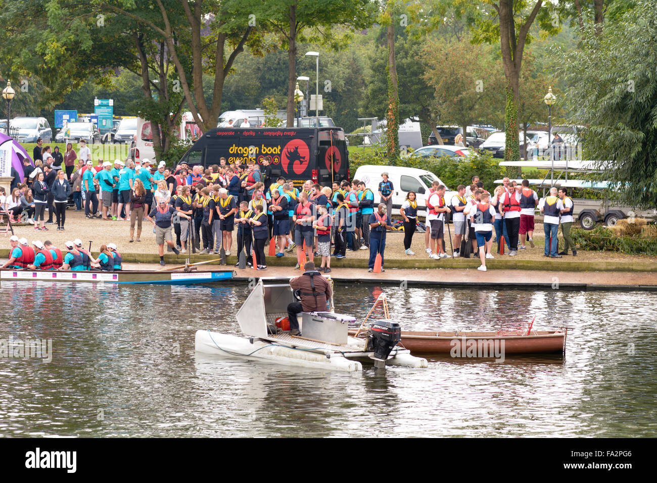 Dragon boat racing during the annual Food Festival in Stratford Upon