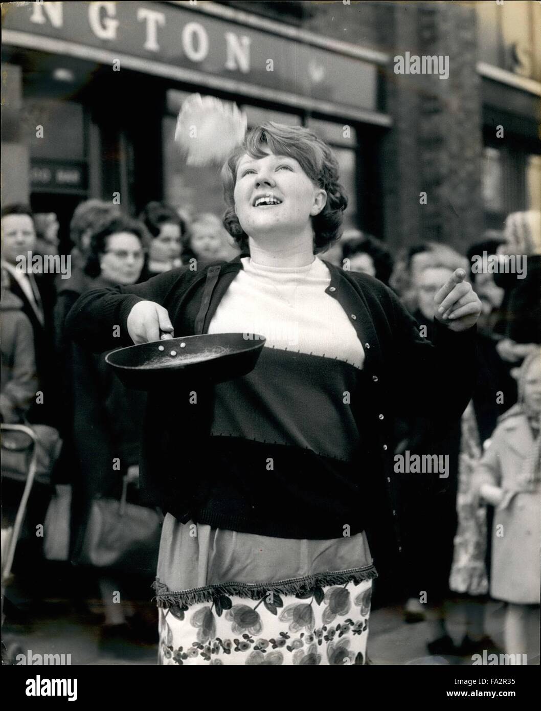 1968 - Pancake champion of the Old Kent Road The winner in action. The ...