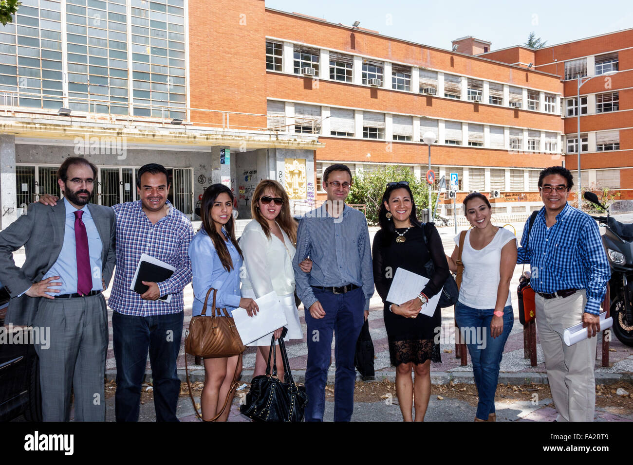 Madrid Spain,Europe,Spanish,Hispanic Latin Latino ethnic immigrant immigrants minority,Moncloa-Aravaca,Complutense University of Madrid,Universidad Co Stock Photo