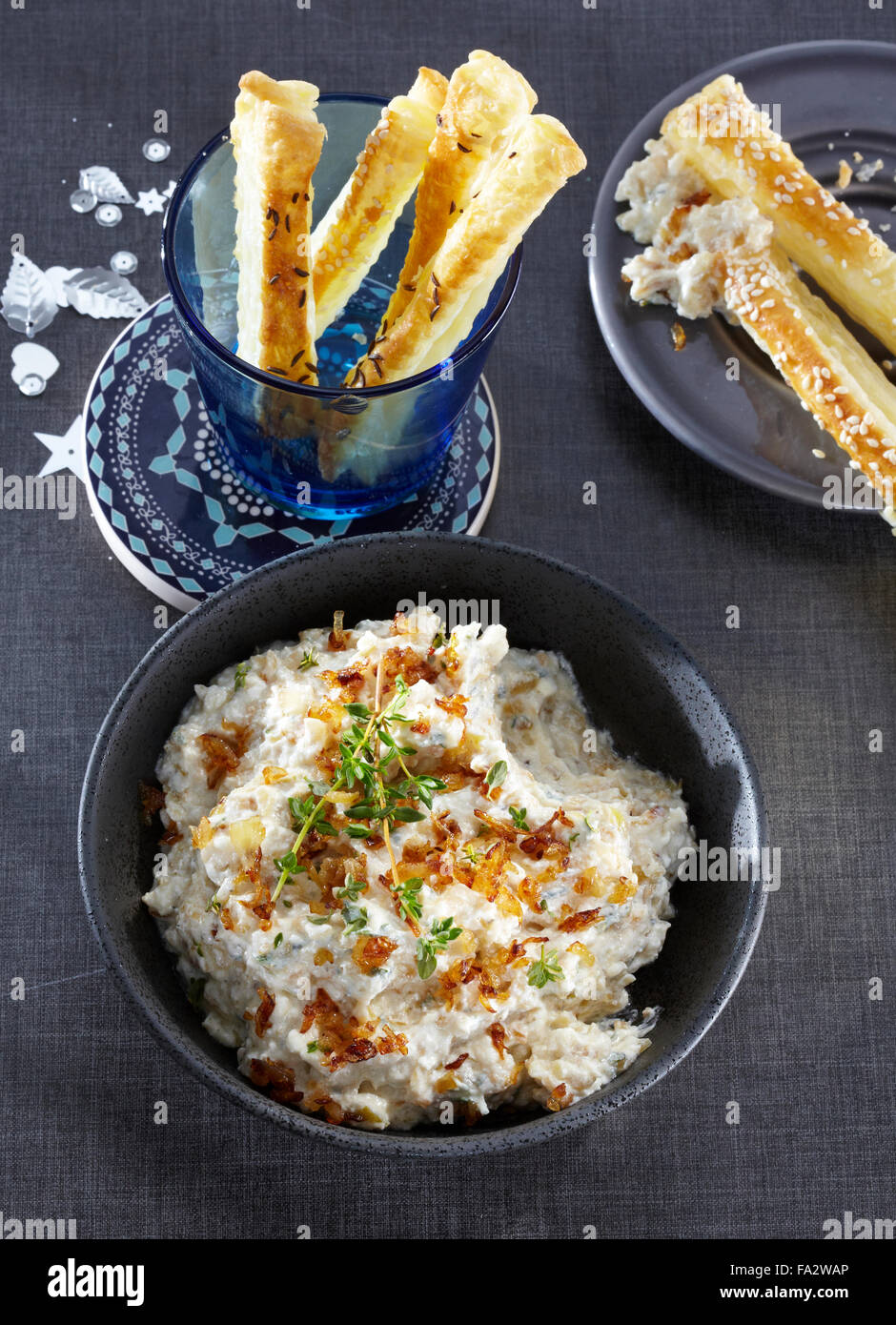 Onion and thyme dip Stock Photo Alamy