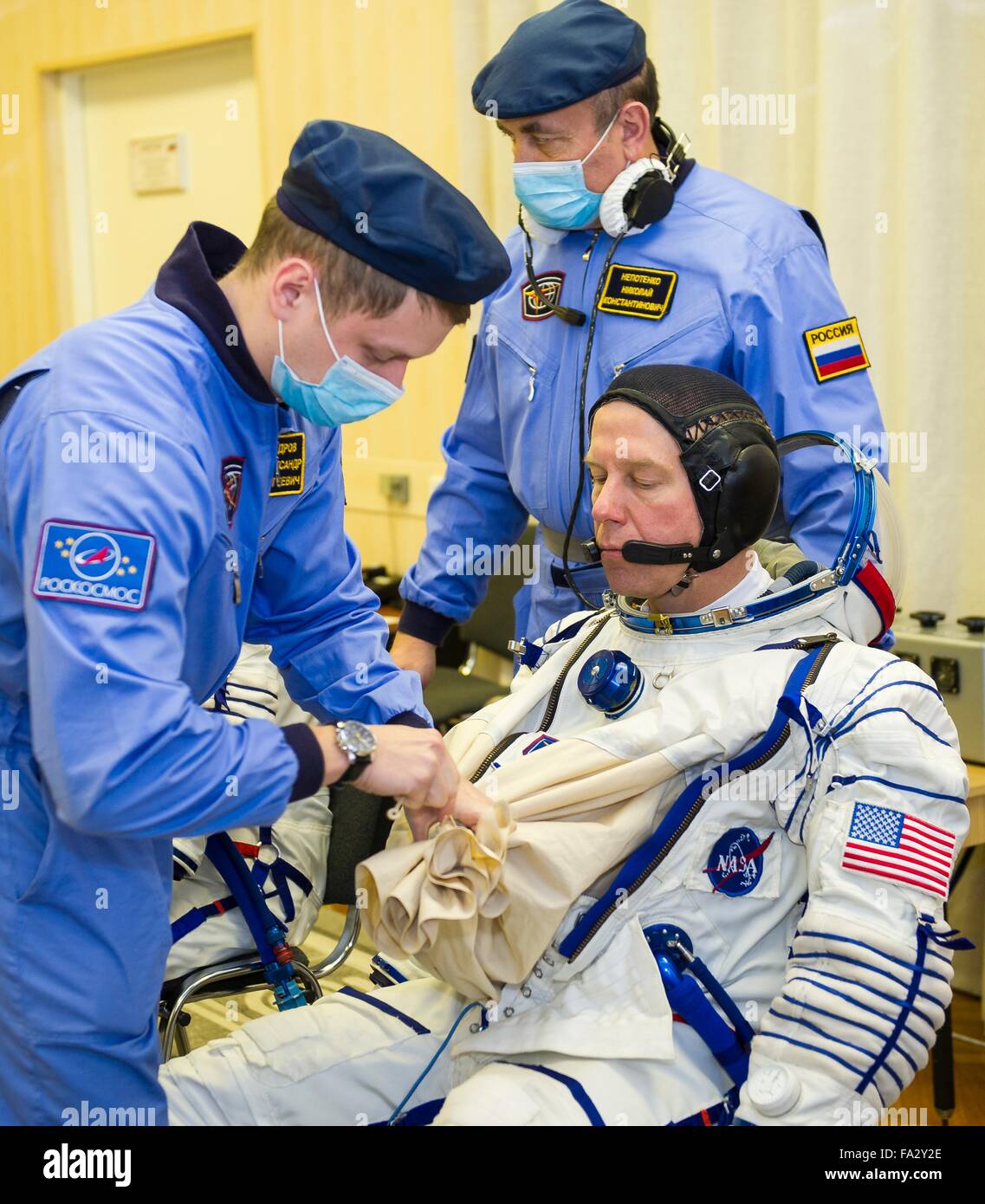 Sokol spacesuit fitted prelaunch hires stock photography and images