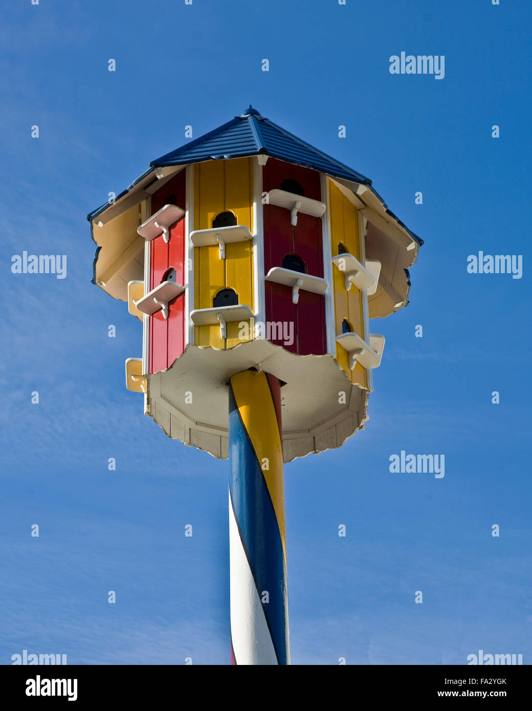 Colorful bird house Stock Photo Alamy