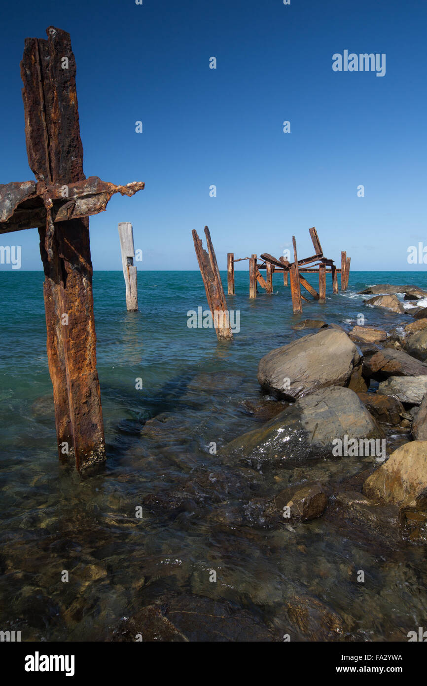 Old jetty at Archer Point, Qld Stock Photo Alamy