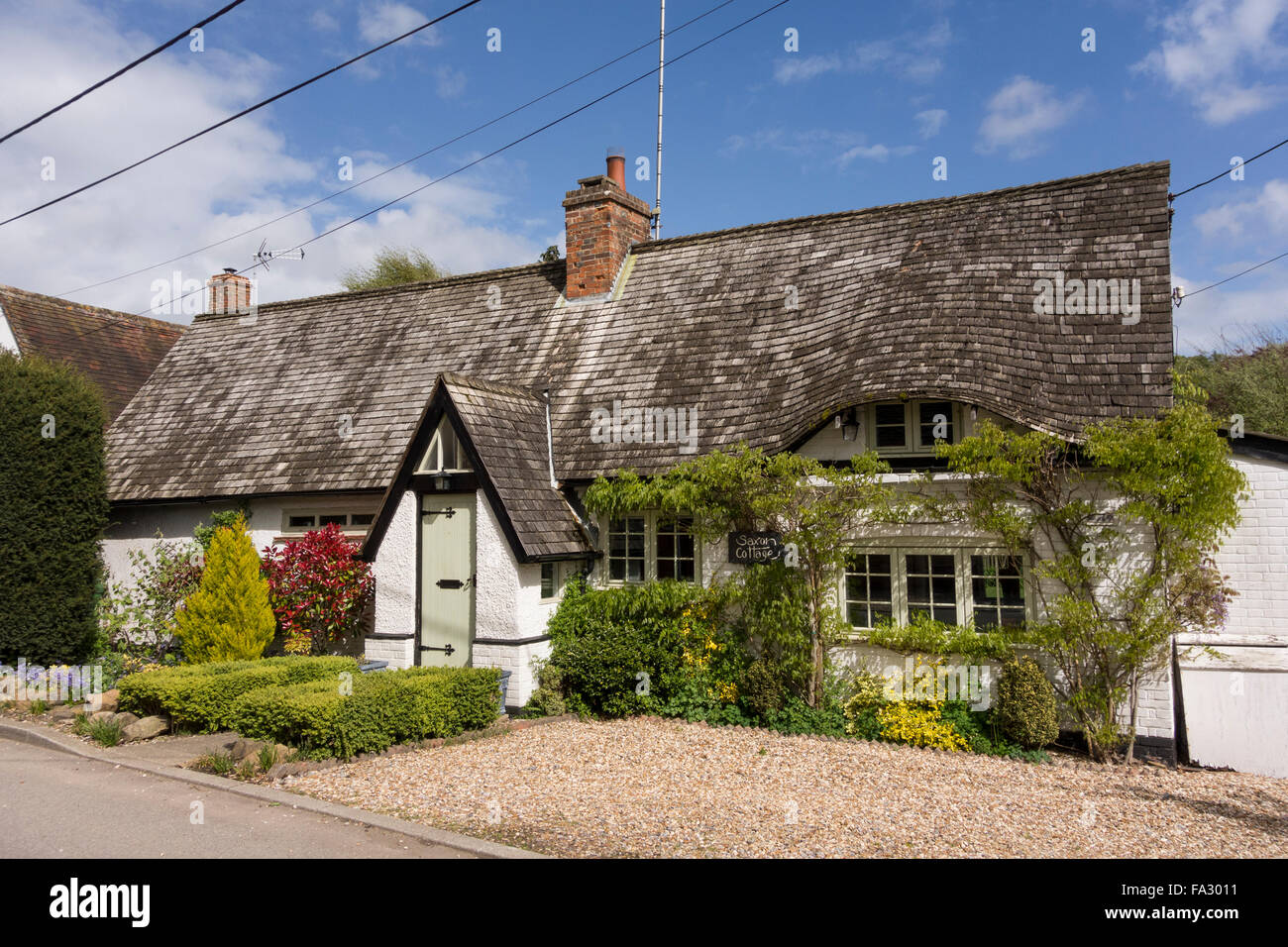Quaint cottage in Winterbourne, West Berkshire, UK Stock Photo