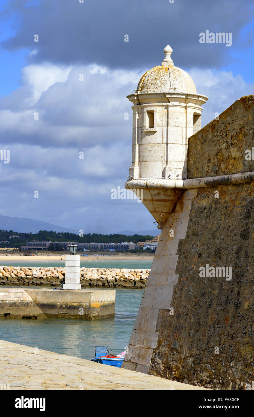 The historical Forte da Ponda da Bandeira in Lagos Stock Photo