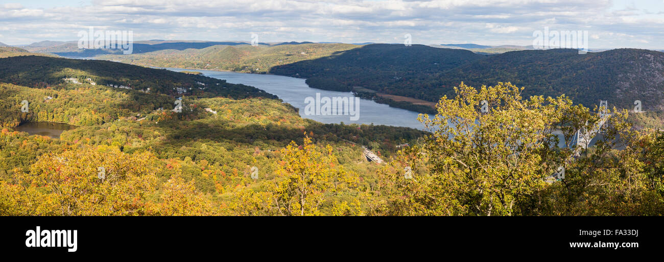 Early Autumn on the Hudson River and Bear Mountain Bridge in Bear