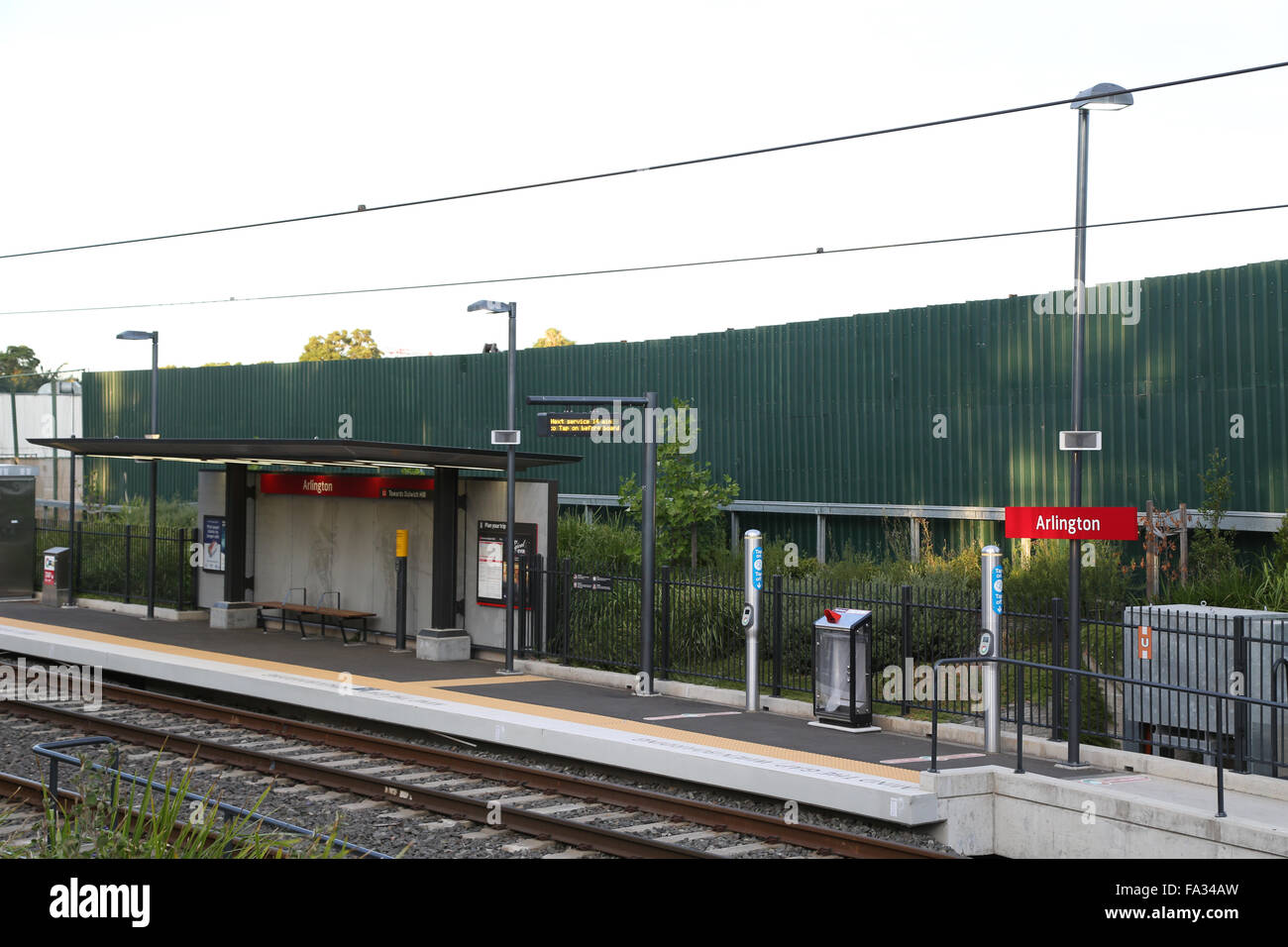Arlington Light Rail station in Dulwich Hill, Sydney, Australia Stock