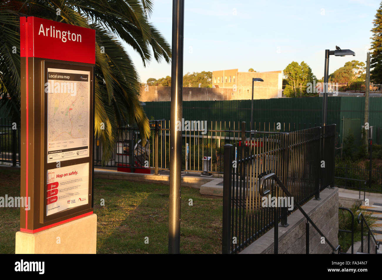Arlington Light Rail station in Dulwich Hill, Sydney, Australia Stock