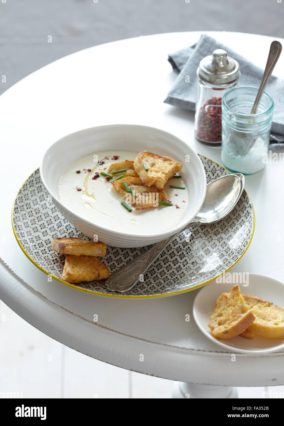 Root celery velouté Stock Photo Alamy