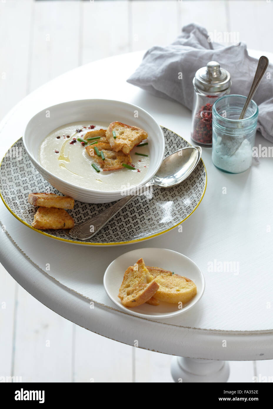 Root celery velouté Stock Photo Alamy