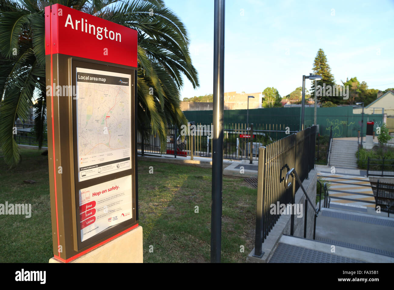 Arlington Light Rail station in Dulwich Hill, Sydney, Australia Stock