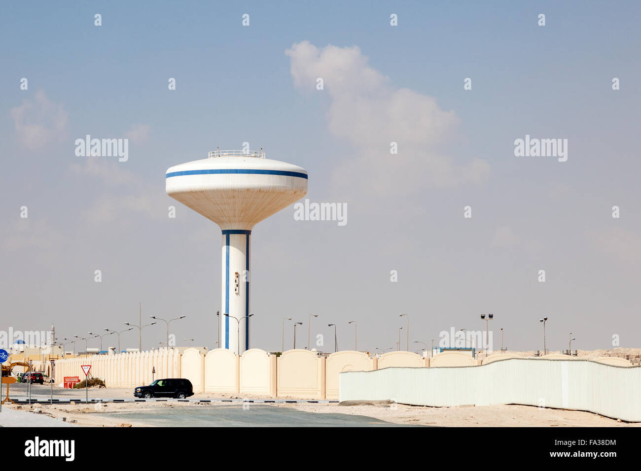 Water tower in Doha, Qatar Stock Photo