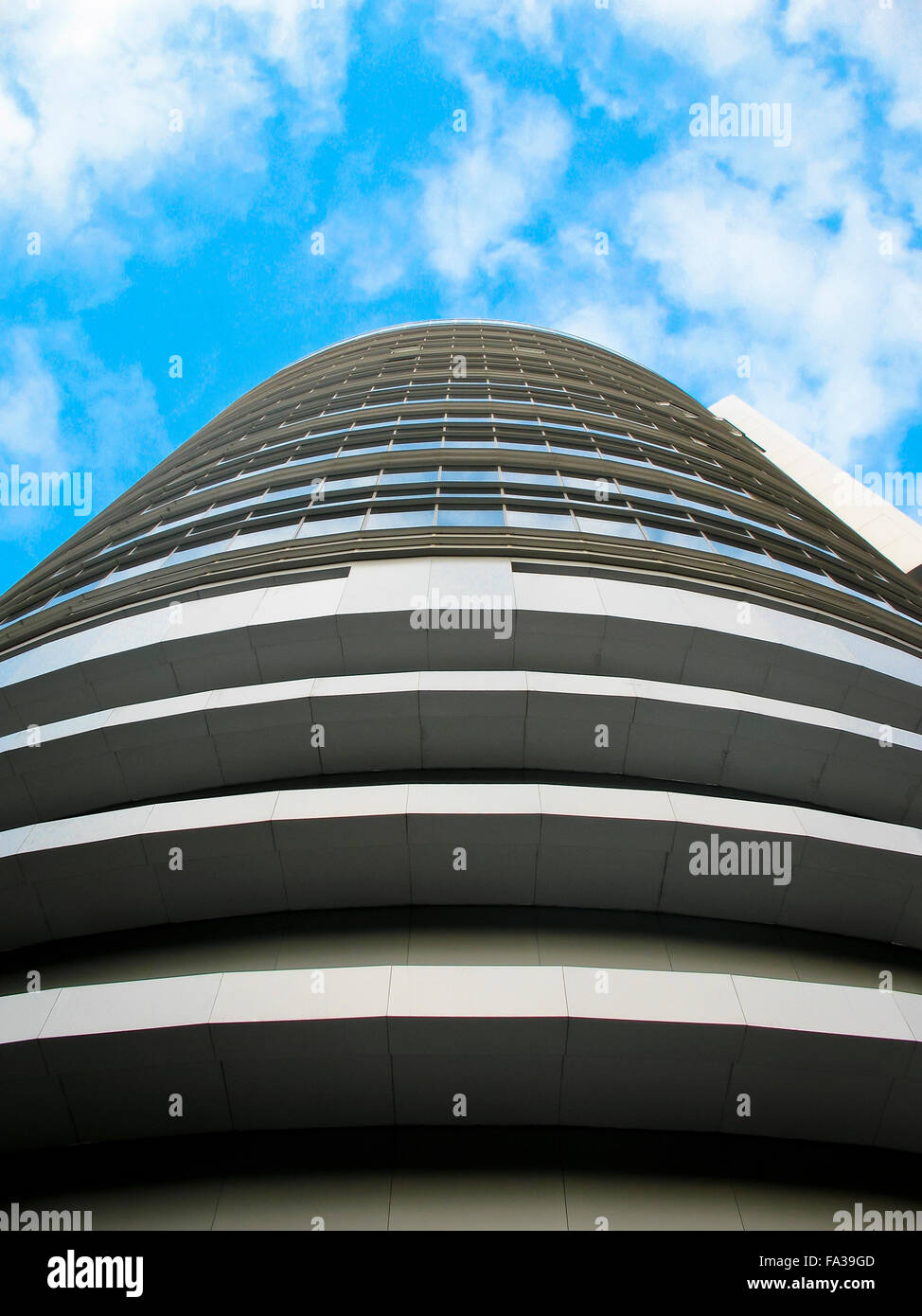 high residential house on blue sky background Stock Photo - Alamy