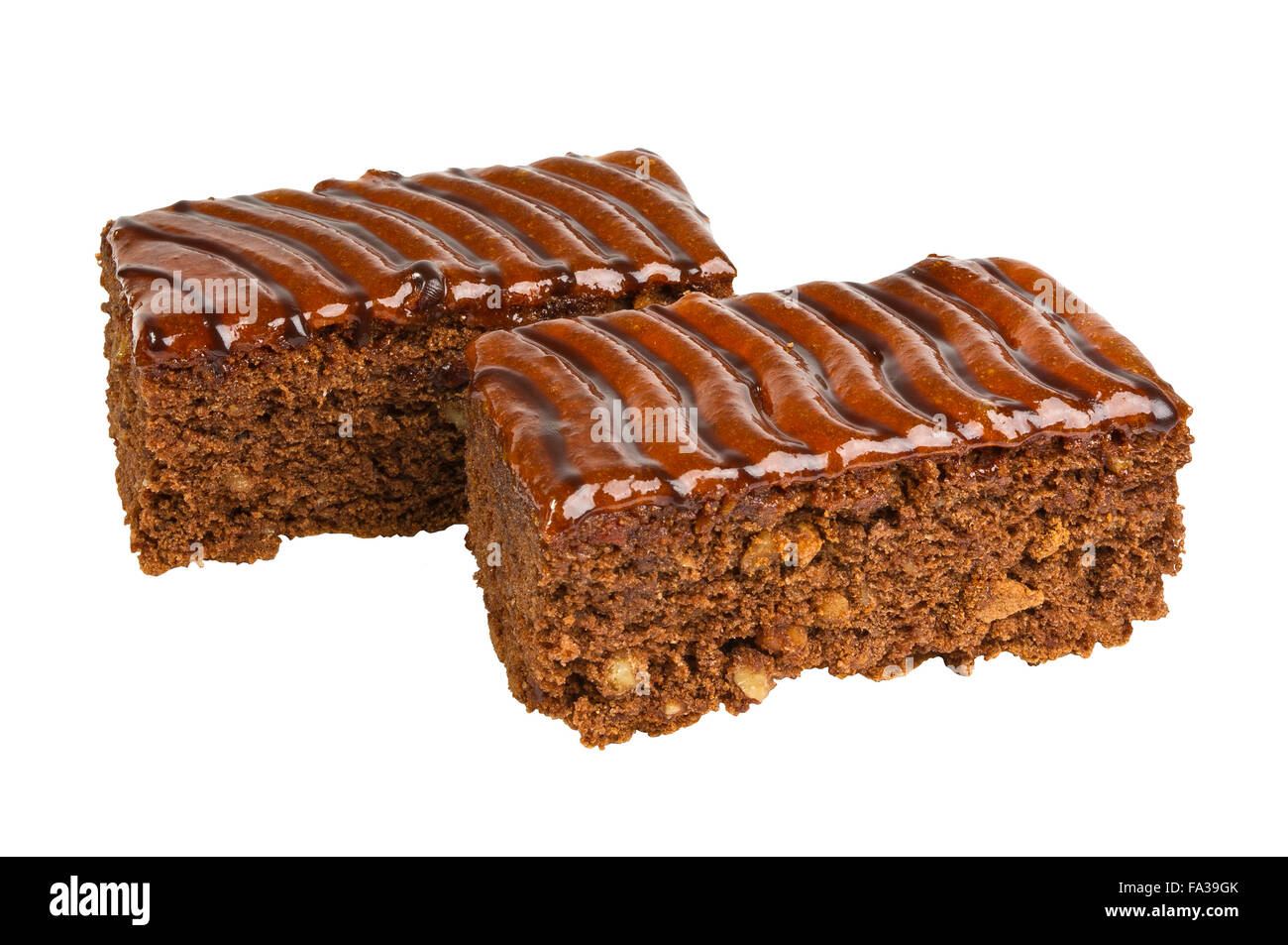 Delicious biscuit cake isolated on white background Stock Photo - Alamy