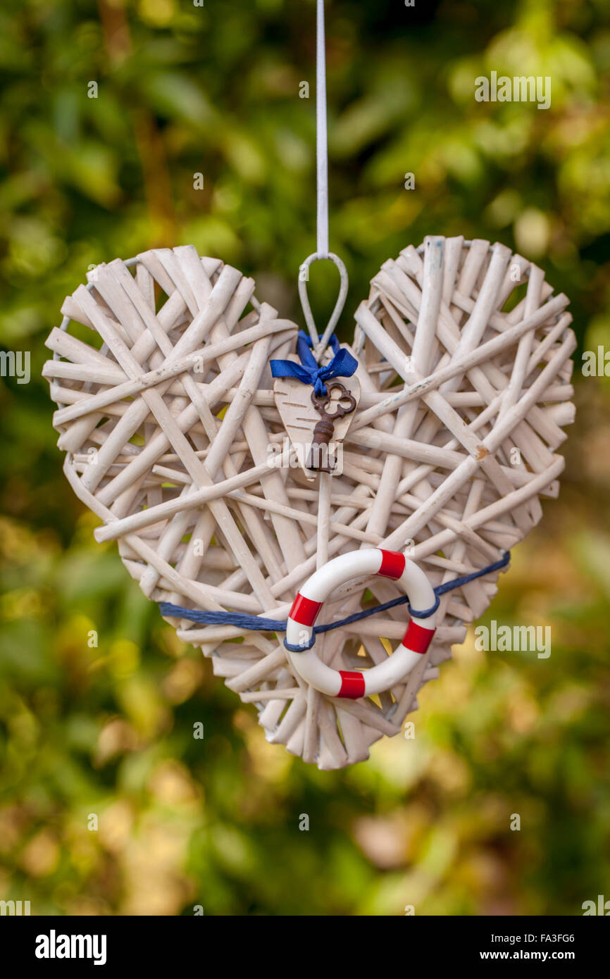 Material Wicker Heart Ring From Curtains String Stickers Key