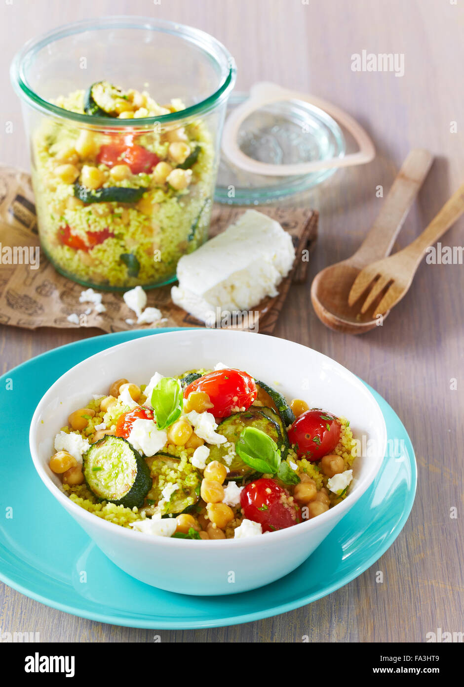 Couscous with chickpea and vegetables Stock Photo Alamy