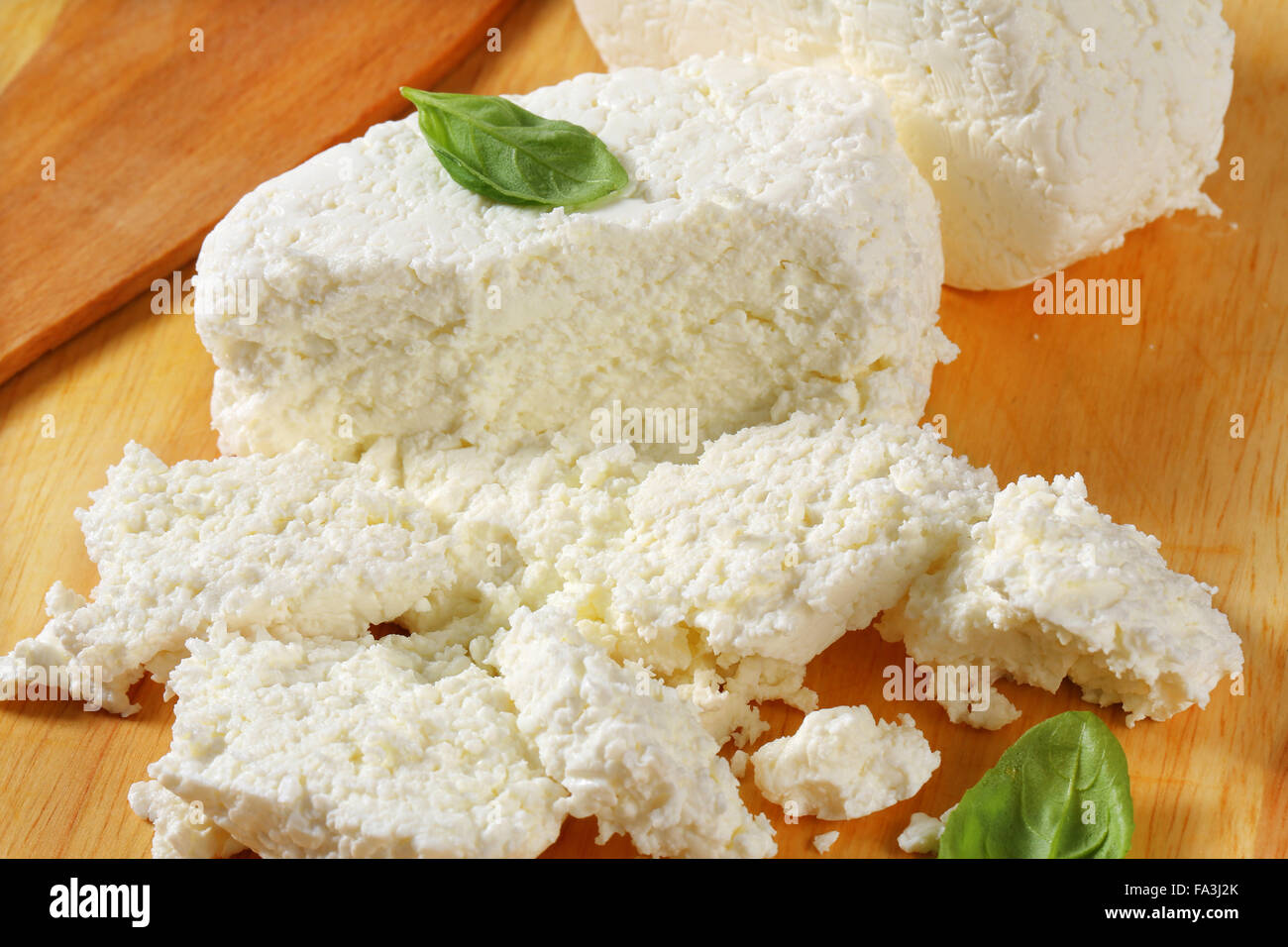 Pieces Of Cottage Cheese On A Cutting Board Stock Photo 92278443