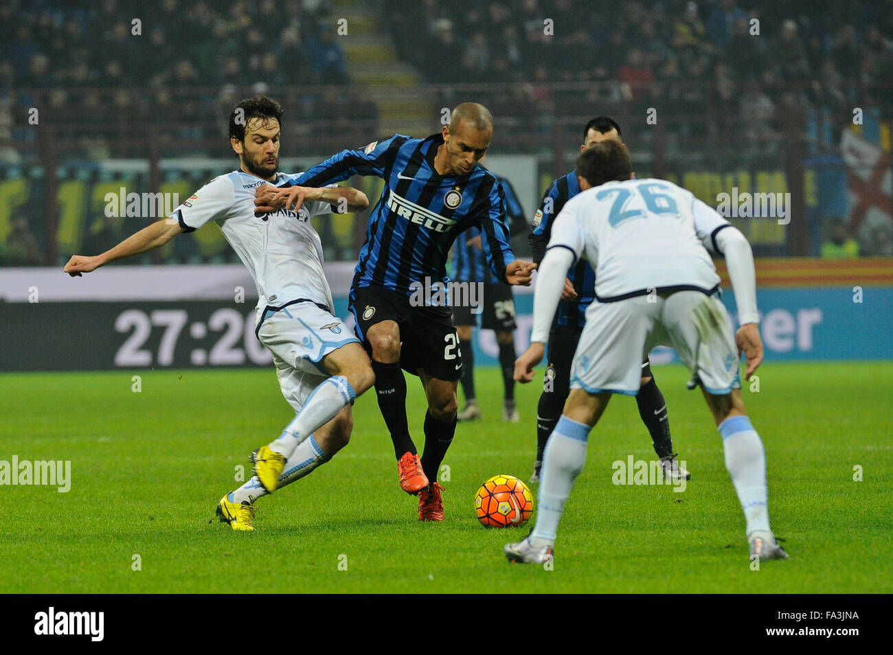 Milan, Italy. Decembe 20th, 2015. Jeison Murillo of FC Inter in action during the Italian Serie A League soccer match between Inter Milan and SS Lazio at San Siro Stadium in Milan, Italy. Credit:  Gaetano Piazzolla/Alamy Live News Stock Photo