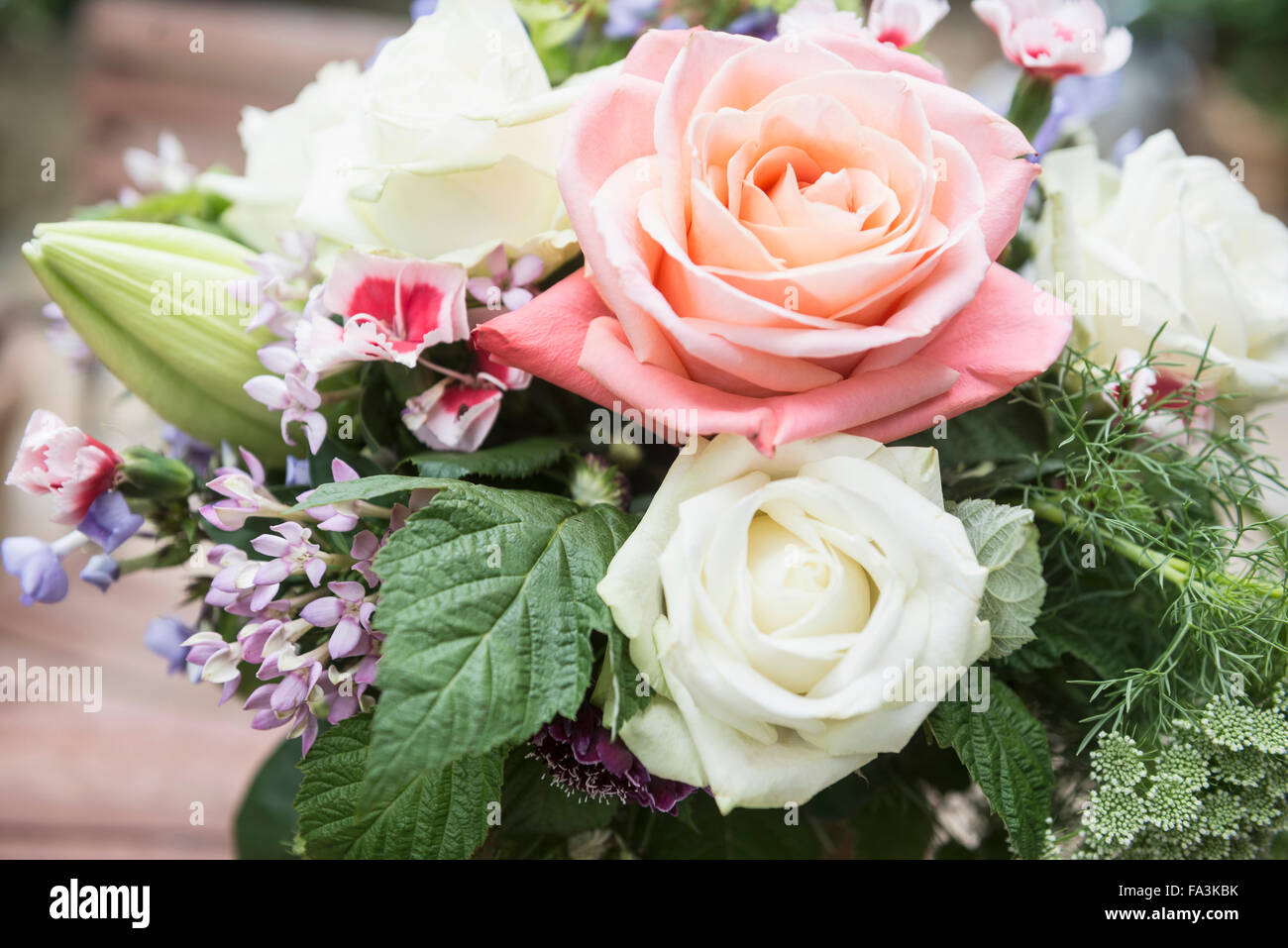 Closeup of bouquet of flowers, Munich, Bavaria, Germany Stock Photo