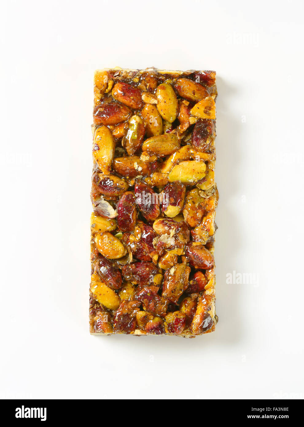 Studio shot of pistachio nut bar Stock Photo Alamy