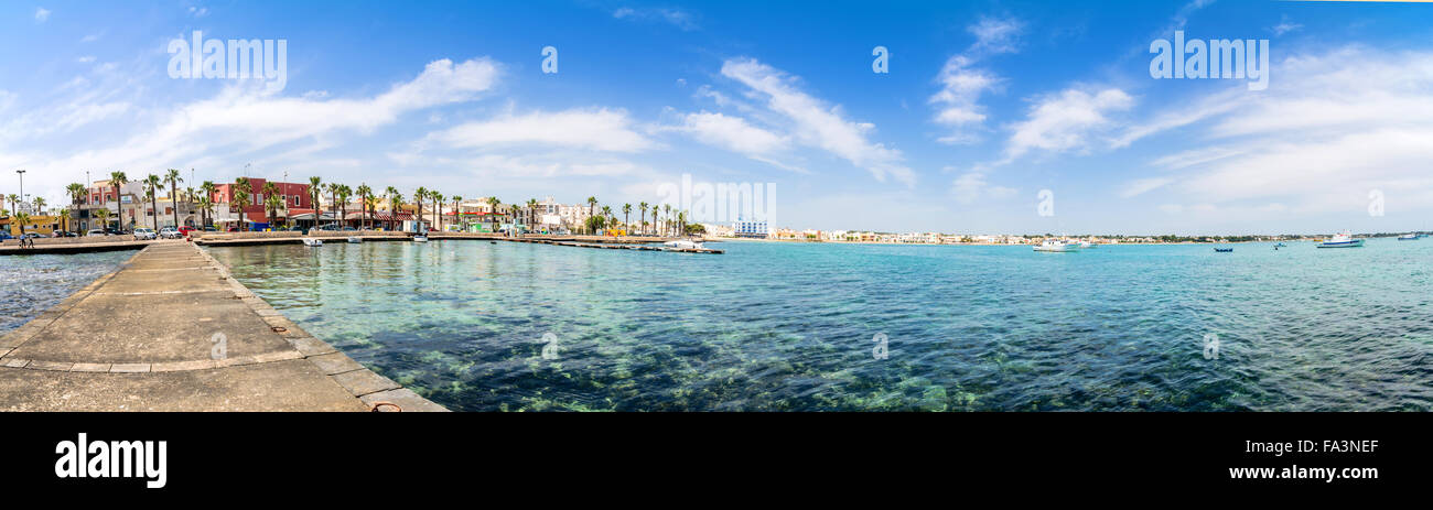 mediterranean sea and coastline in Porto Cesareo, Italy. Stock Photo